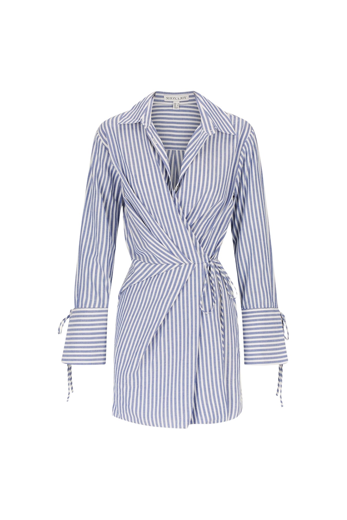 Shona Joy Yasmine Draped Shirt Mini Dress