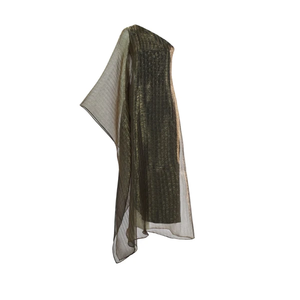 Metallic Feather Dress luxury Clothing from  Luxury Handbags Marketplace