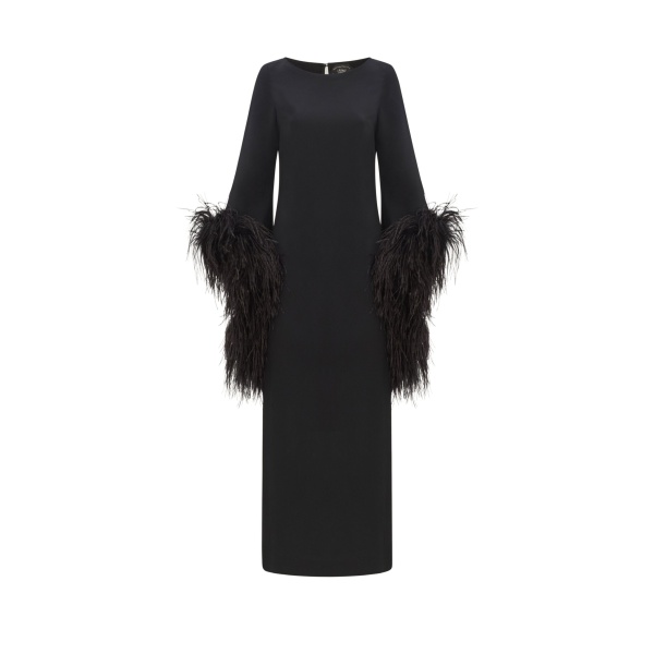 Black Feather Dress luxury Clothing from  Luxury Handbags Marketplace