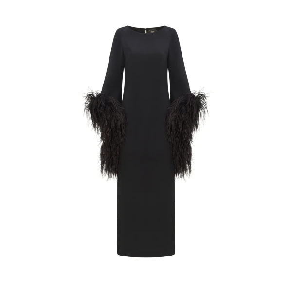 Black Feather Dress luxury Clothing from  Luxury Handbags Marketplace