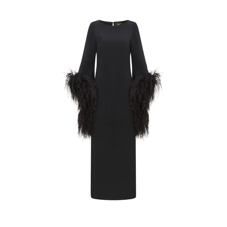 Black Feather Dress luxury Clothing from  Luxury Handbags Marketplace