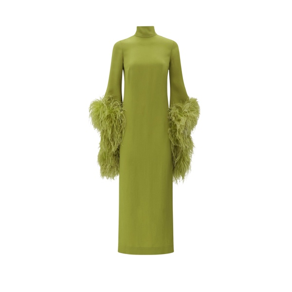 Orange Feather Dress luxury Clothing from  Luxury Handbags Marketplace