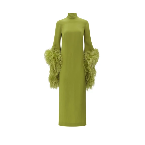 Orange Feather Dress luxury Clothing from  Luxury Handbags Marketplace