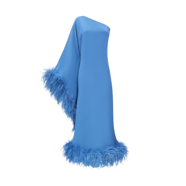 Blue Feather Dress luxury Clothing from  Luxury Handbags Marketplace