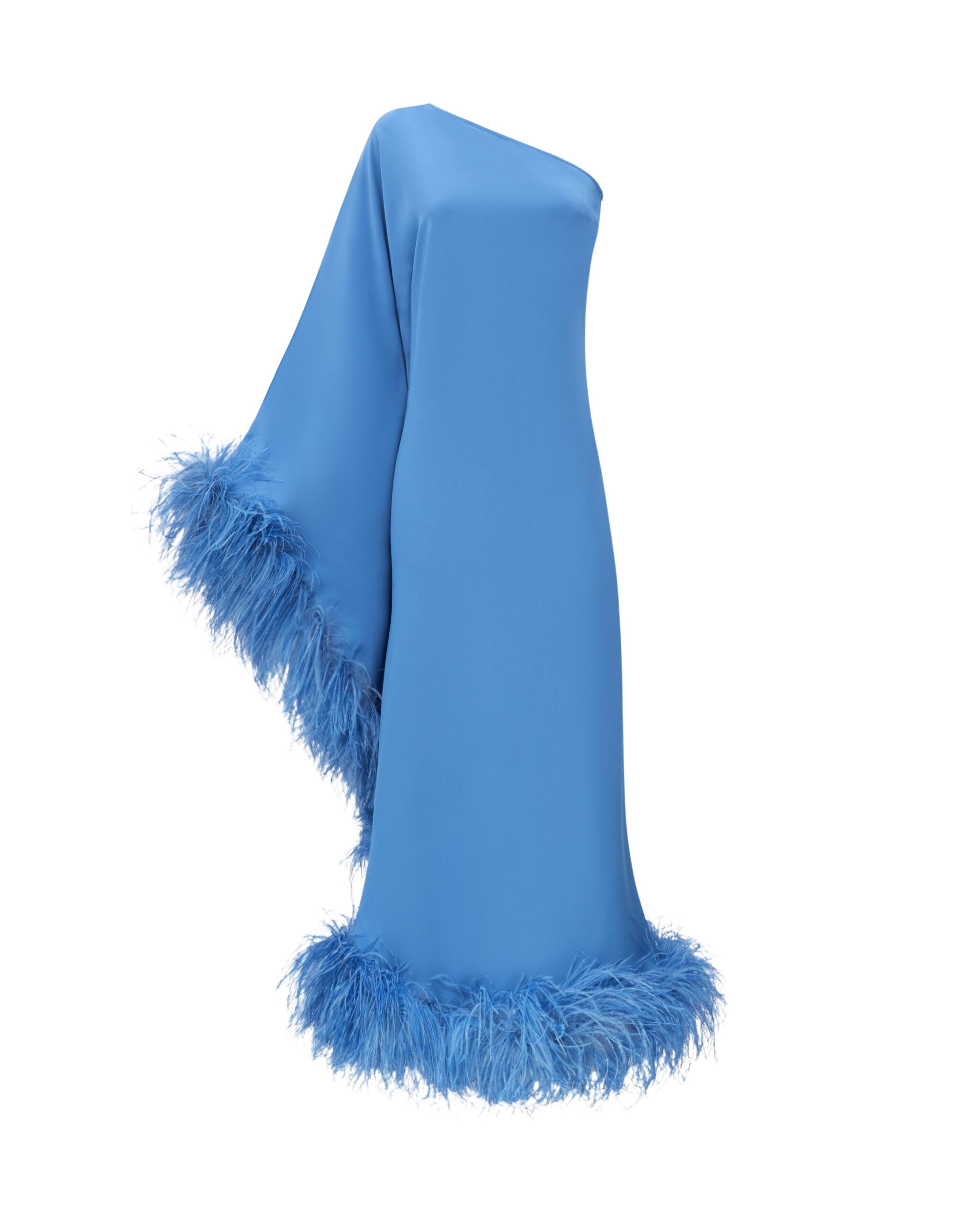 Taller Marmo Feathered Balear Dress In Ocean
