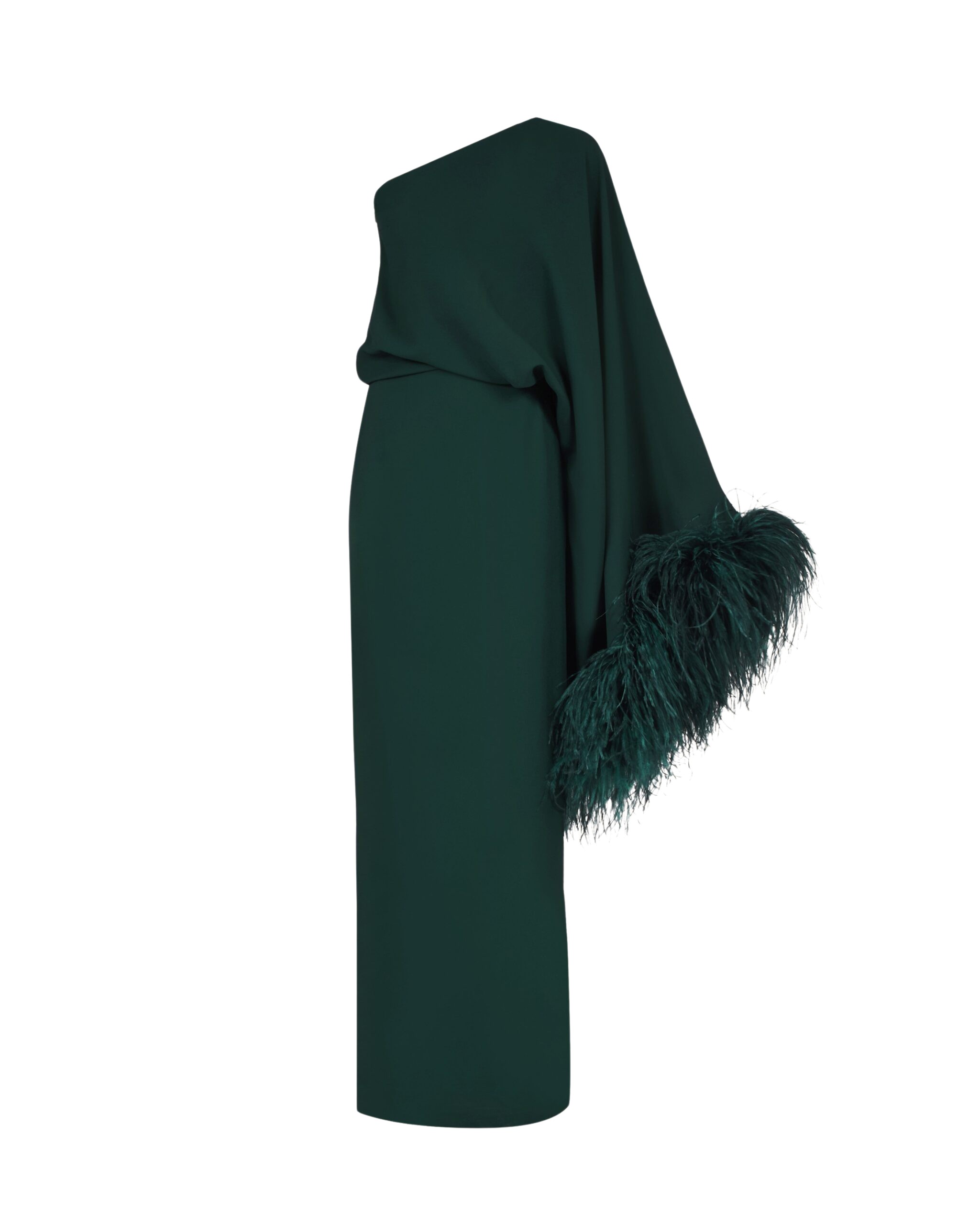 Taller Marmo Feathered Eternity Dress In Sottobosco
