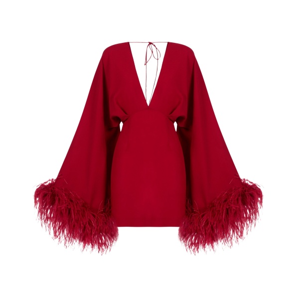 Red Feather Dress luxury Clothing from  Luxury Handbags Marketplace