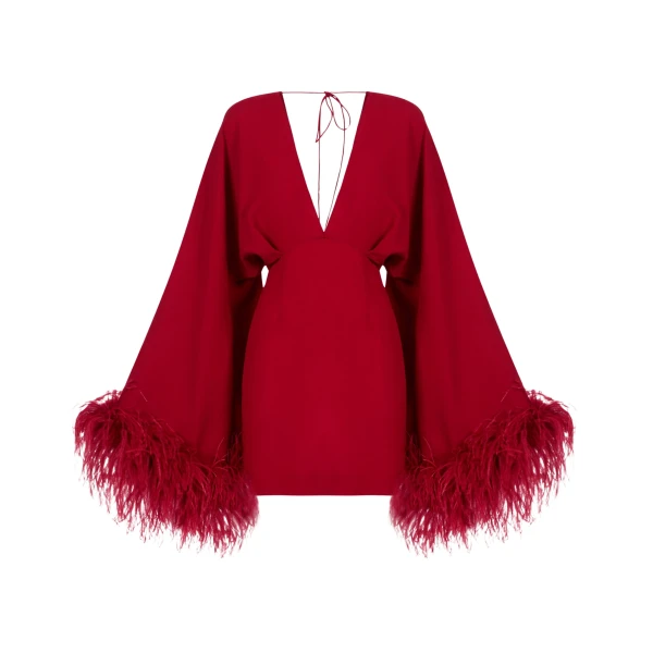 Red Feather Dress luxury Clothing from  Luxury Handbags Marketplace