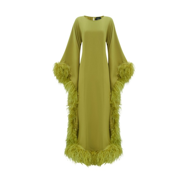 Orange Feather Dress luxury Clothing from  Luxury Handbags Marketplace