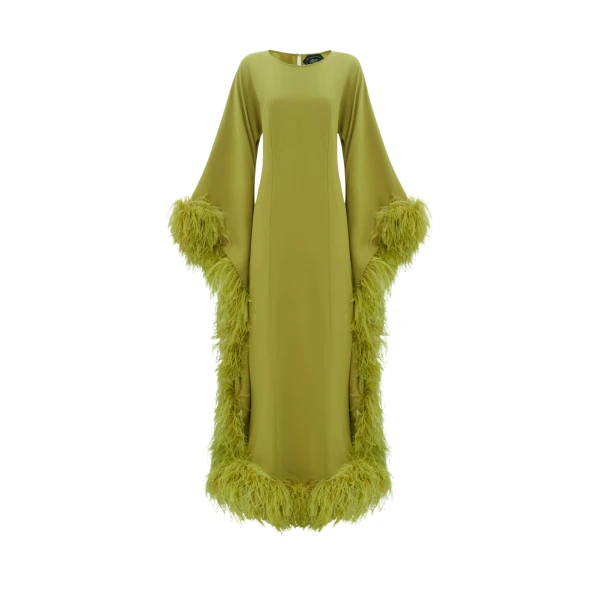 Orange Feather Dress luxury Clothing from  Luxury Handbags Marketplace