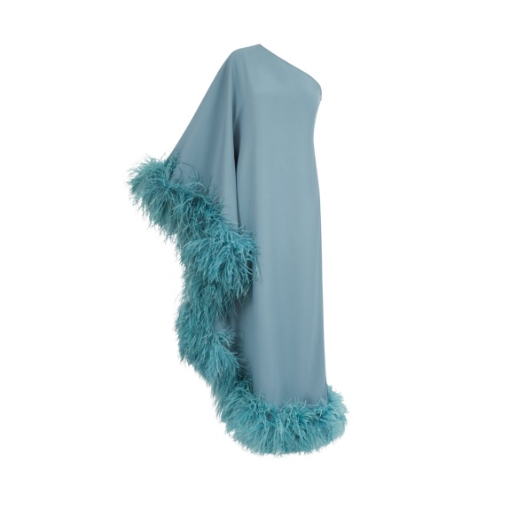 Blue Feather Dress luxury Clothing from  Luxury Handbags Marketplace