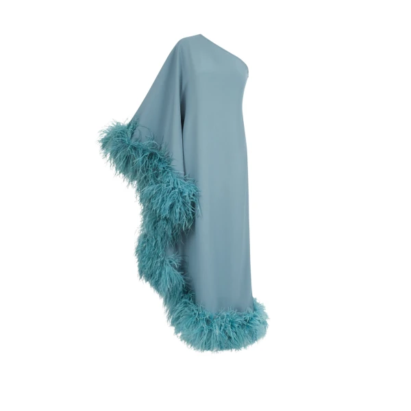 Blue Feather Dress luxury Clothing from  Luxury Handbags Marketplace
