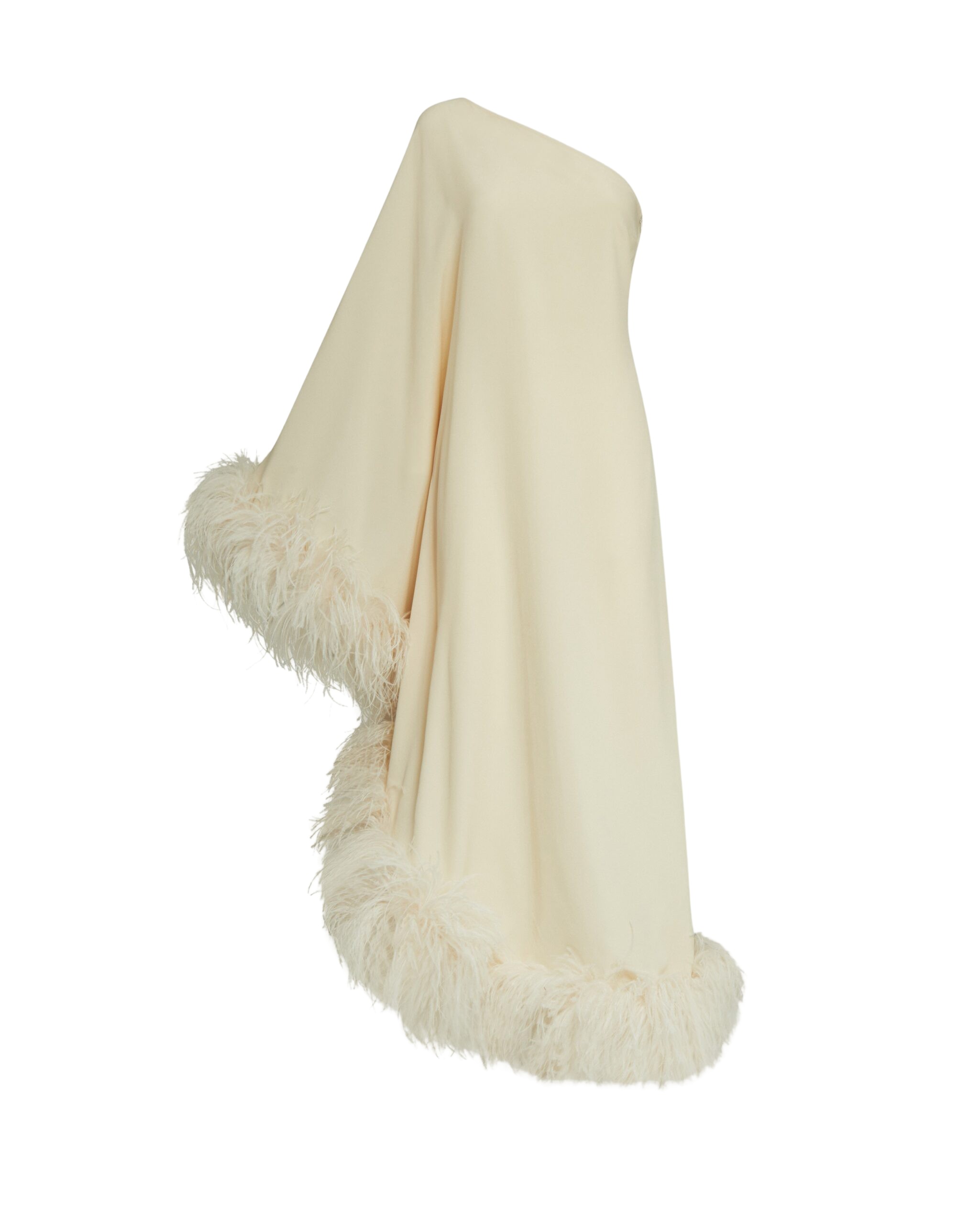 Taller Marmo Feathered Ubud Dress In Ivory