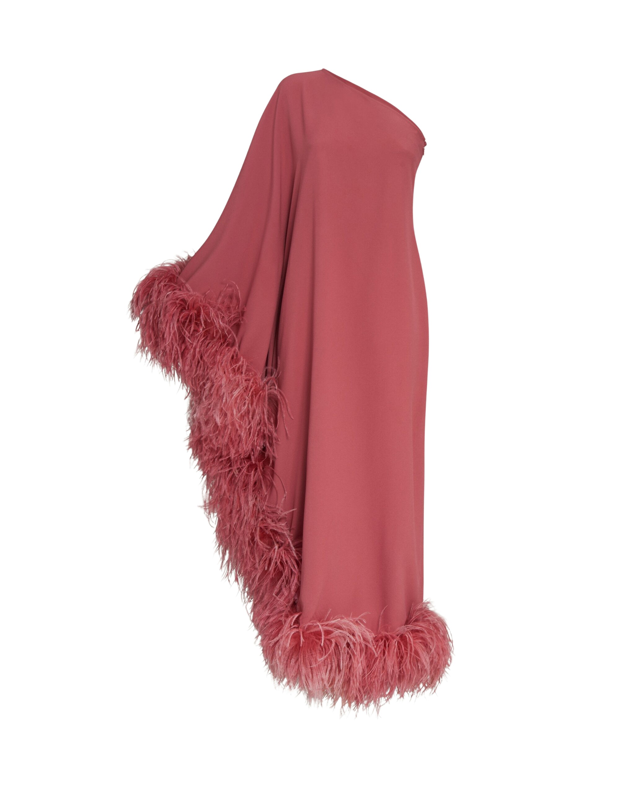 Taller Marmo Feathered Ubud Dress In Peony