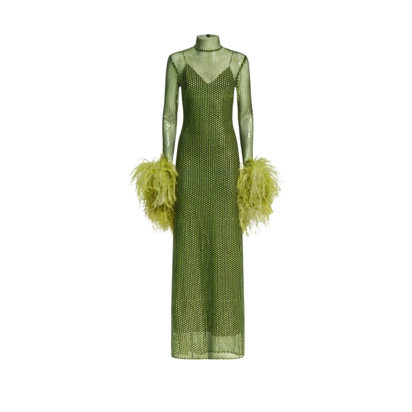 Orange Feather Dress luxury Clothing from  Luxury Handbags Marketplace
