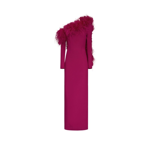 Purple Feather Dress luxury Clothing from  Luxury Handbags Marketplace