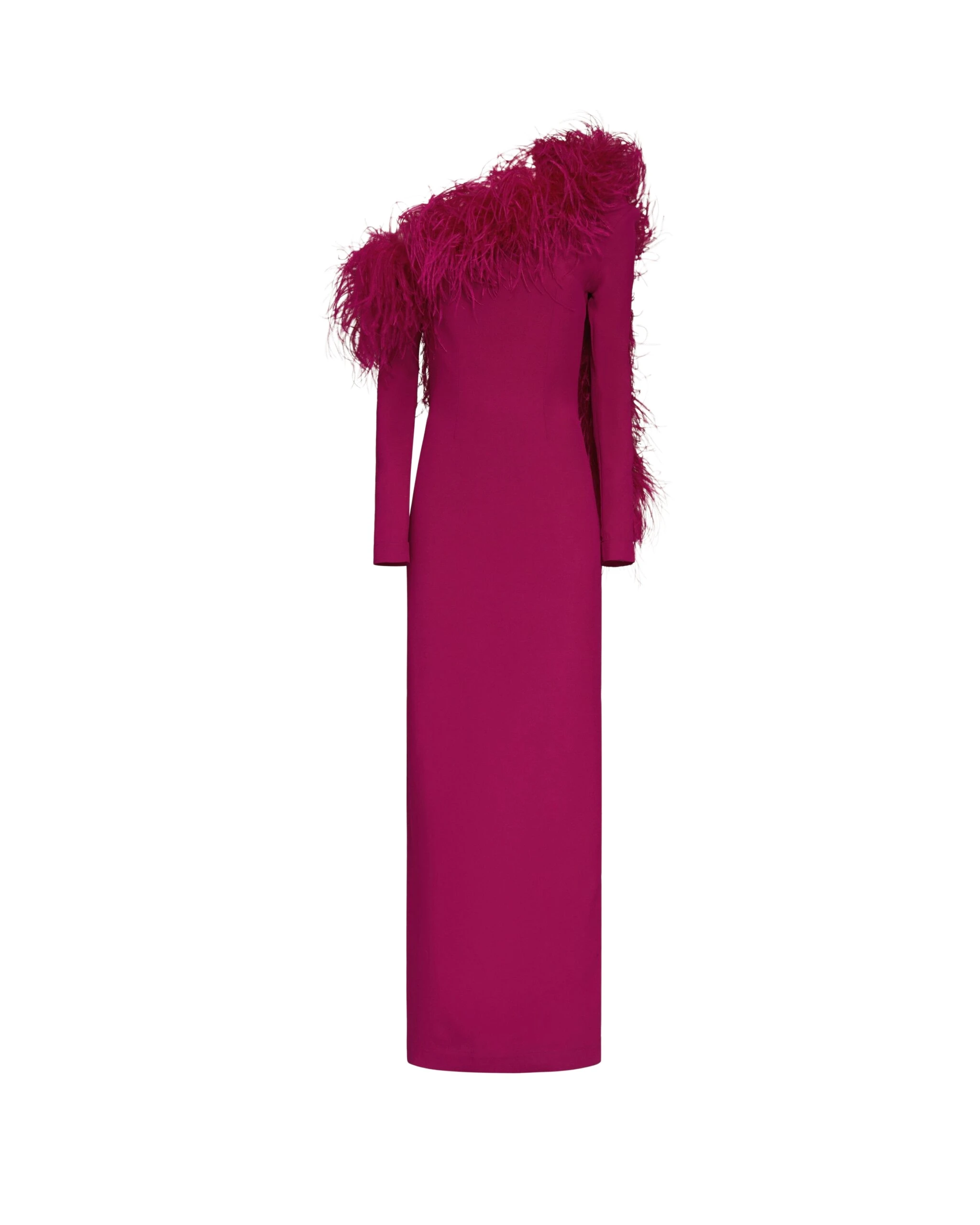 Taller-Marmo-Garbo-Dress-In-Magenta-scaled60236_nobg Purple Feather Dress luxury Clothing from Luxury Handbags Marketplace