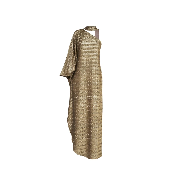 Gold Feather Dress luxury Clothing from  Luxury Handbags Marketplace