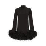Black Feather Dress luxury Clothing from  Luxury Handbags Marketplace