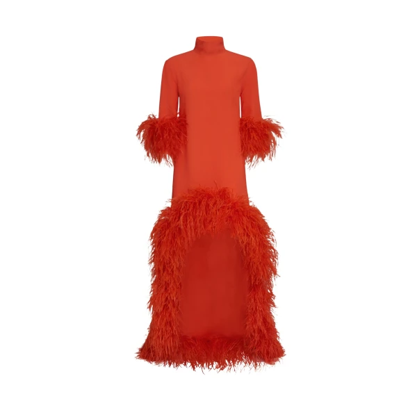 Red Feather Dress luxury Clothing from  Luxury Handbags Marketplace