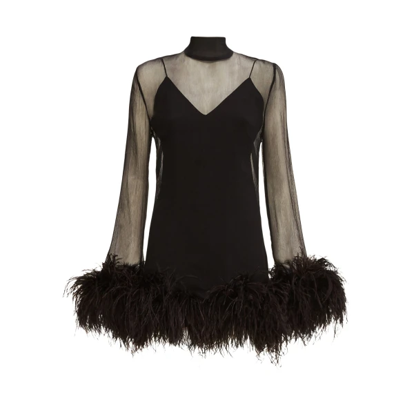 Black Feather Dress luxury Clothing from  Luxury Handbags Marketplace