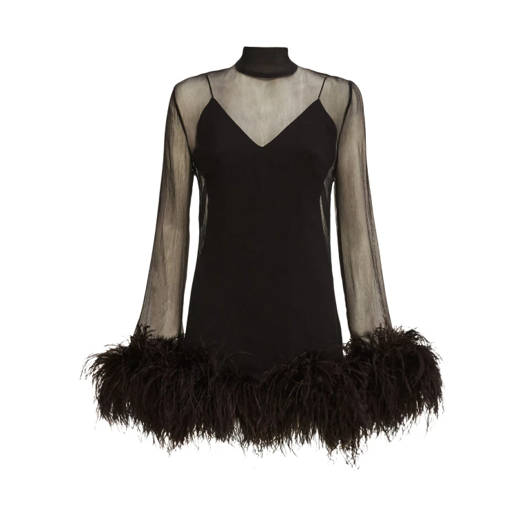 Black Feather Dress luxury Clothing from  Luxury Handbags Marketplace