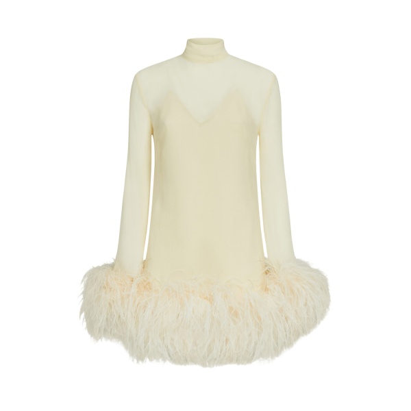 Ivory Feather Dress luxury Clothing from  Luxury Handbags Marketplace