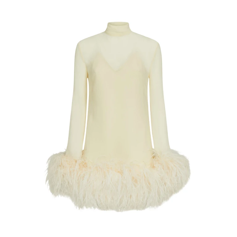 Ivory Feather Dress luxury Clothing from  Luxury Handbags Marketplace