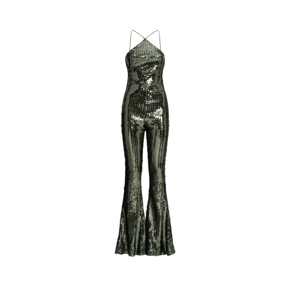 Metallic Feather Jumpsuit luxury Clothing from  Luxury Handbags Marketplace