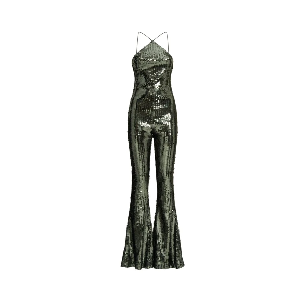 Metallic Feather Jumpsuit luxury Clothing from  Luxury Handbags Marketplace