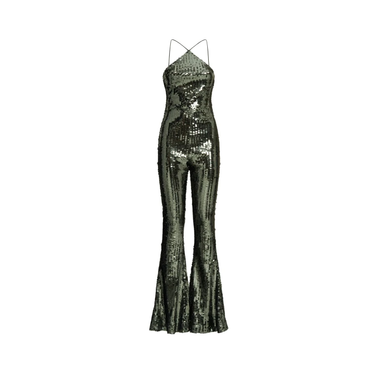 Metallic Feather Jumpsuit luxury Clothing from  Luxury Handbags Marketplace