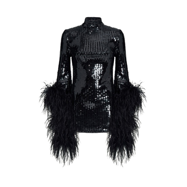 Black Feather Dress luxury Clothing from  Luxury Handbags Marketplace