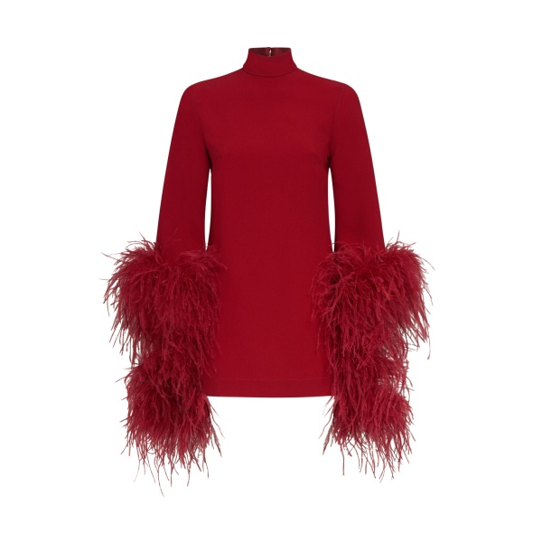 Red Feather Dress luxury Clothing from  Luxury Handbags Marketplace