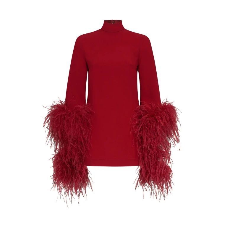 Red Feather Dress luxury Clothing from  Luxury Handbags Marketplace