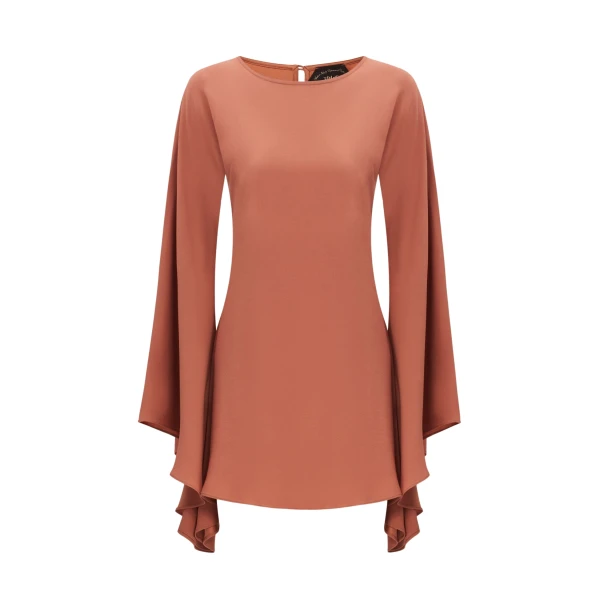 Brown Feather Dress luxury Clothing from  Luxury Handbags Marketplace