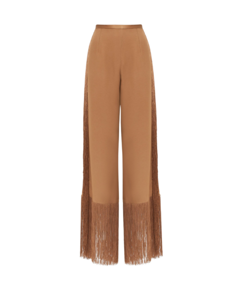 Brown Feather Pant luxury Clothing from  Luxury Handbags Marketplace