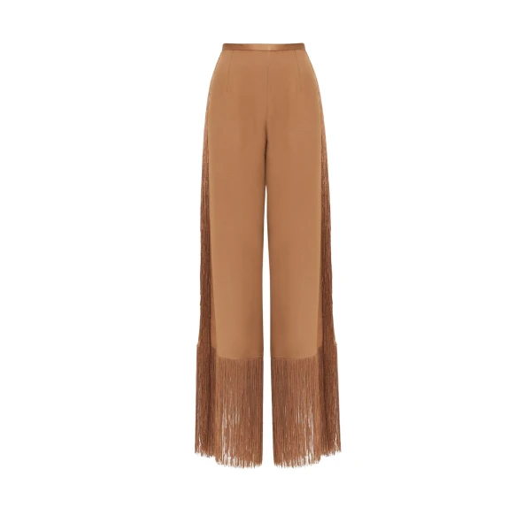 Brown Feather Pant luxury Clothing from  Luxury Handbags Marketplace