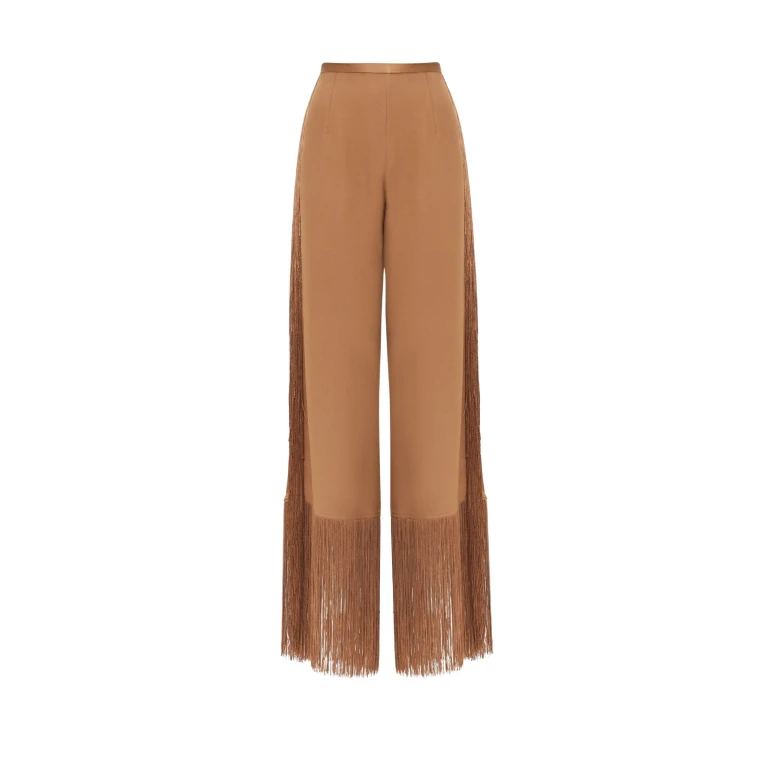 Brown Feather Pant luxury Clothing from  Luxury Handbags Marketplace