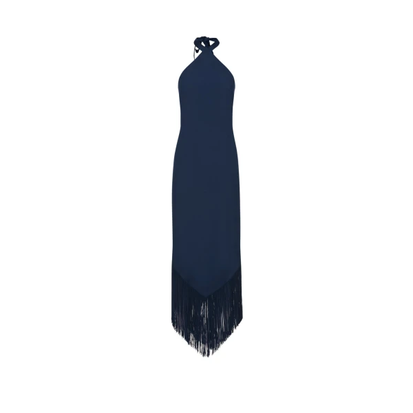Blue Feather Dress luxury Clothing from  Luxury Handbags Marketplace