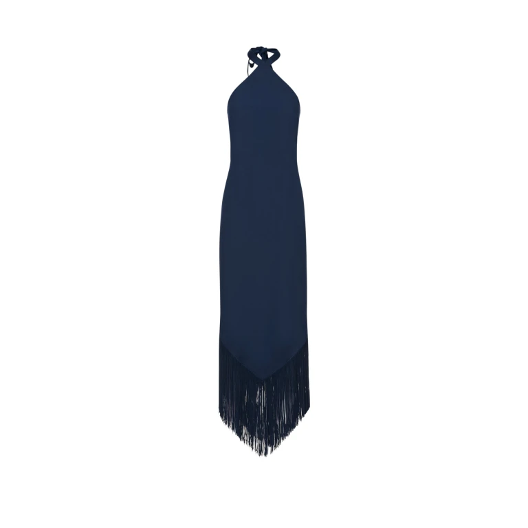 Blue Feather Dress luxury Clothing from  Luxury Handbags Marketplace