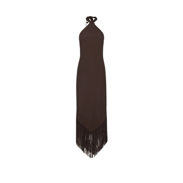 Brown Feather Dress luxury Clothing from  Luxury Handbags Marketplace