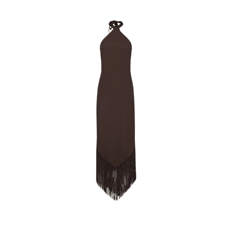 Brown Feather Dress luxury Clothing from  Luxury Handbags Marketplace