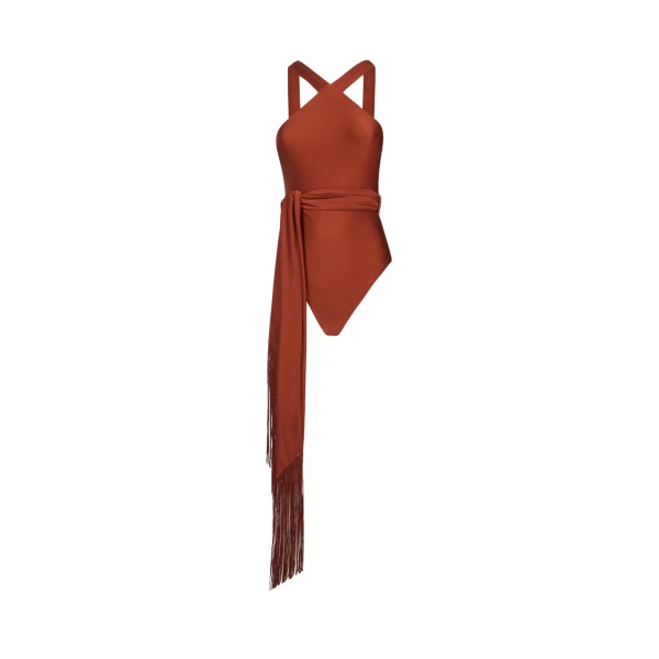 Red Feather Swimsuit luxury Beachwear from  Luxury Handbags Marketplace