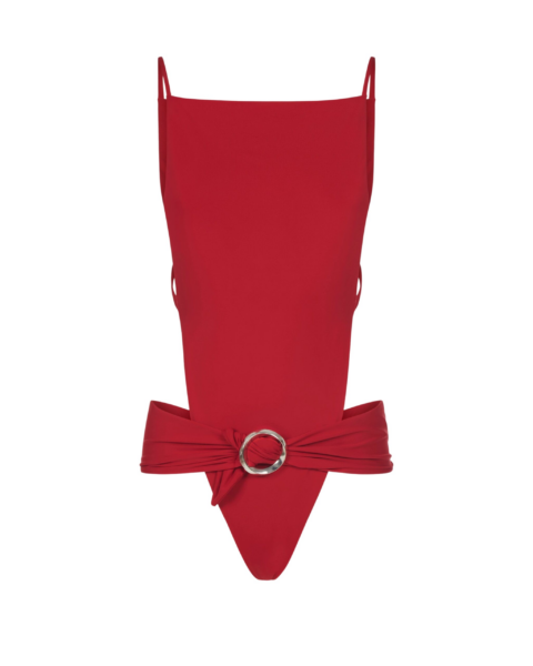 Red Feather Swimsuit luxury Beachwear from  Luxury Handbags Marketplace