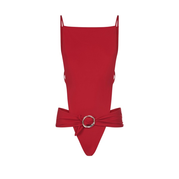 Red Feather Swimsuit luxury Beachwear from  Luxury Handbags Marketplace