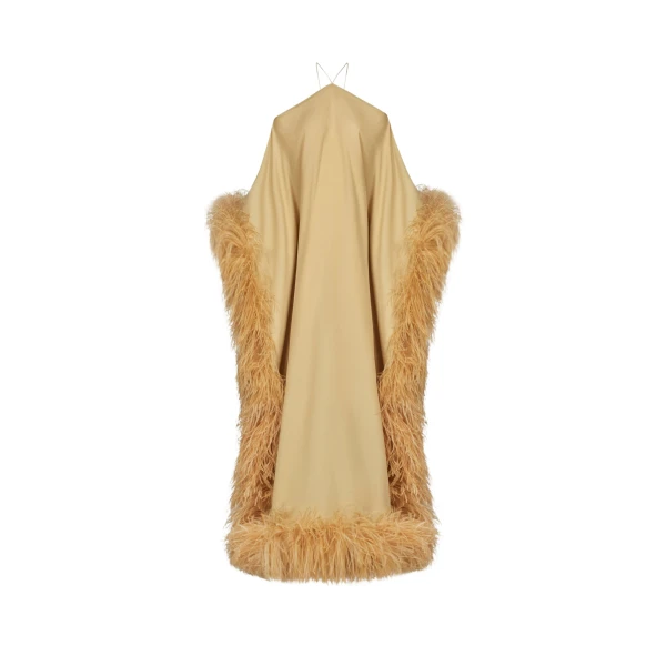 Yellow Feather Dress luxury Clothing from  Luxury Handbags Marketplace