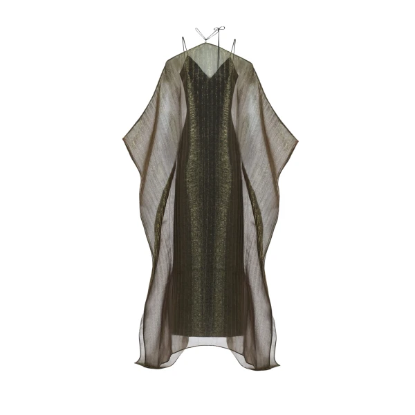 Metallic Feather Dress luxury Clothing from  Luxury Handbags Marketplace