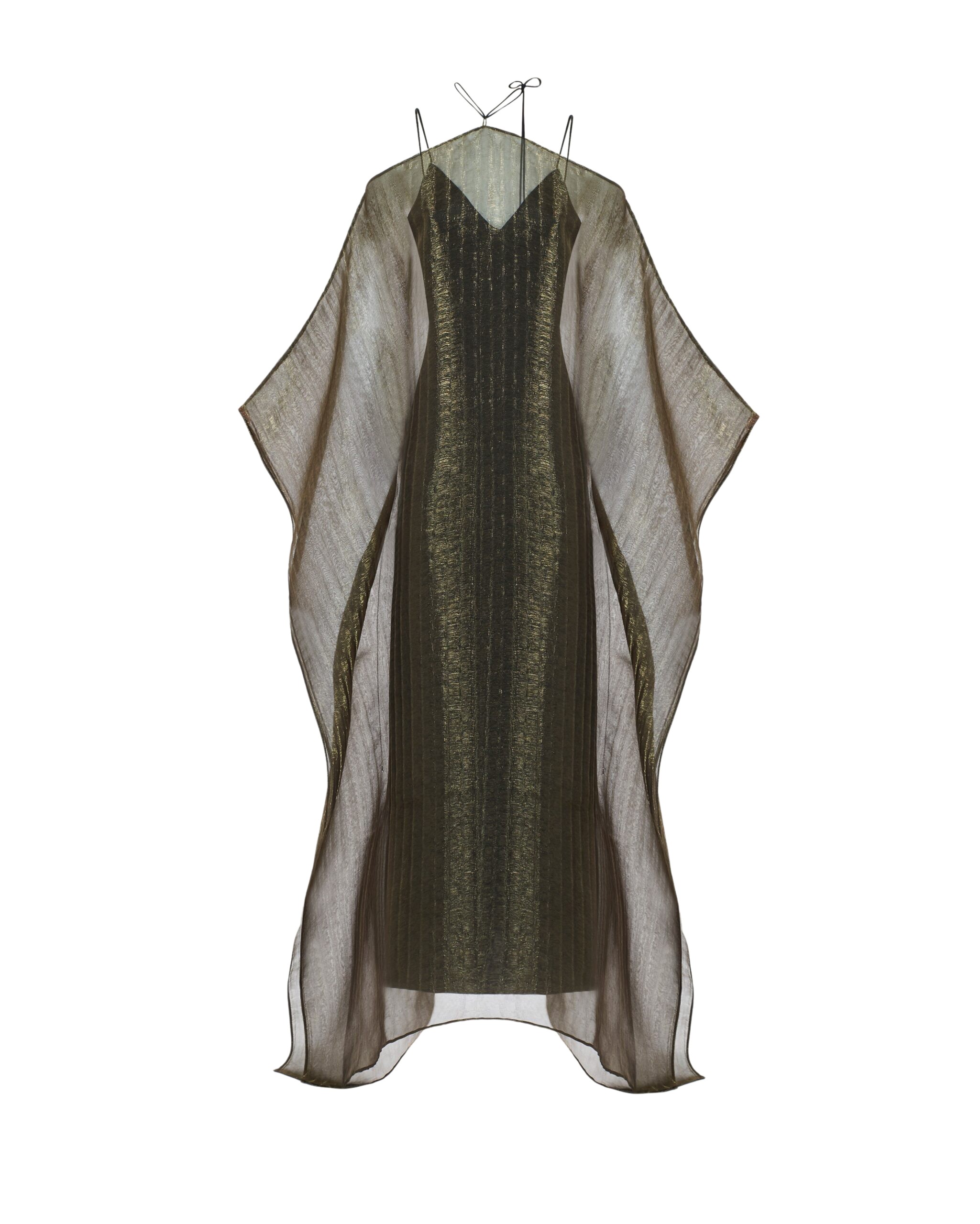 Taller Marmo Sza Sza Metallic Kaftan In Brass