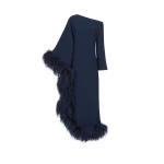 Blue Feather Dress luxury Clothing from  Luxury Handbags Marketplace