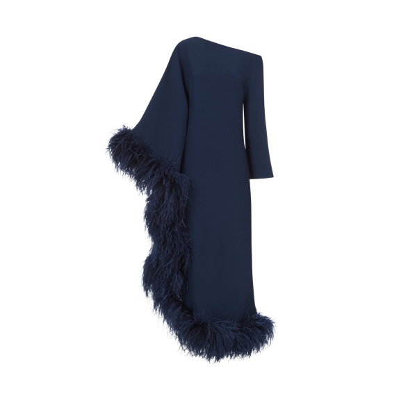 Blue Feather Dress luxury Clothing from  Luxury Handbags Marketplace